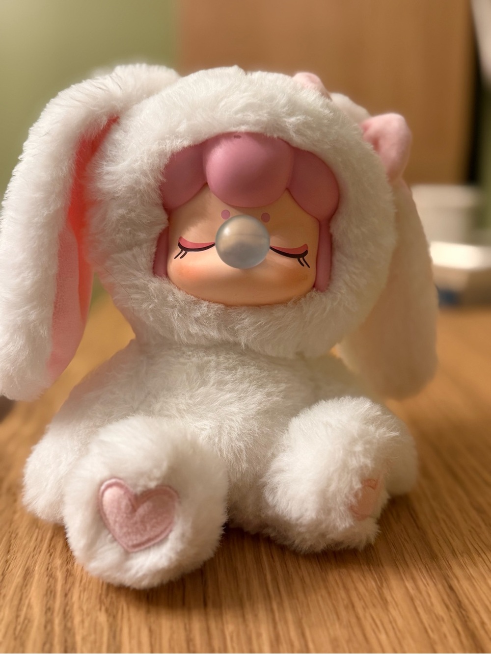 Rolife Nanci Bunny Plush Doll White Pink Kawaii Collectible Toy